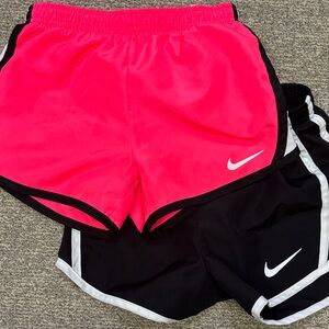 Nike Women's Pink and Black Athletic Shorts size 5-6